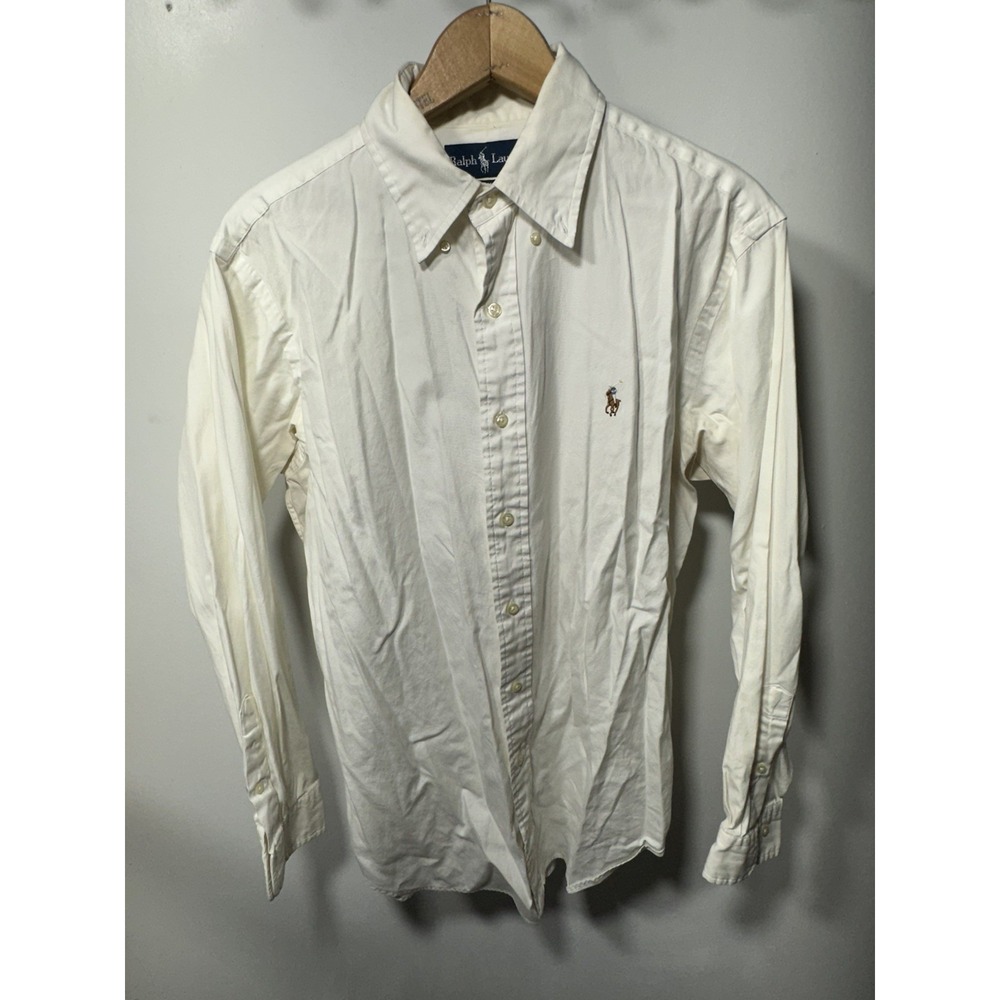 Men's Ralph Lauren Classis Fit Button-Up Long Sleeve White Shirt Sz 15 1/2 32/33
